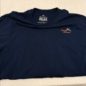 Tommy Bahama Men's Dark Blue short sleeve Tee shirt with Orange Logo XXL